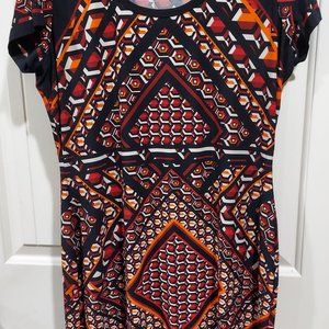 Calvin Klein, short sleeve print dress Sz 14